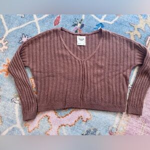Abercrombie V Neck Cropped Sweater
